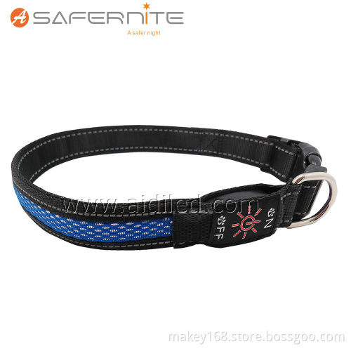 Nylon Led Glow Up Safety Dog Collar